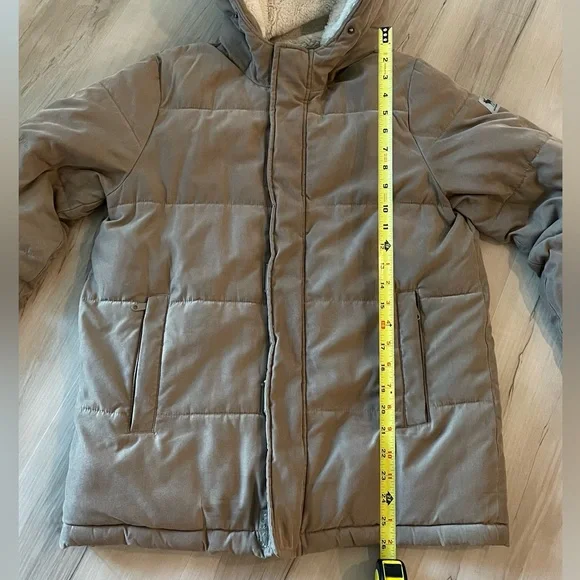 Abercrombie Tan Hooded Coat - Picture 6 of 6